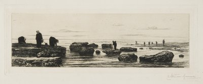 The Seaweed Gatherers at Veules by Carel Nicolaas Storm van 